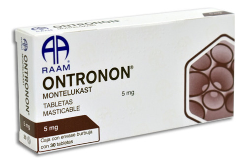 Montelukast 5 Mg Tabletas Masticables Ontronon 30 Tabletas