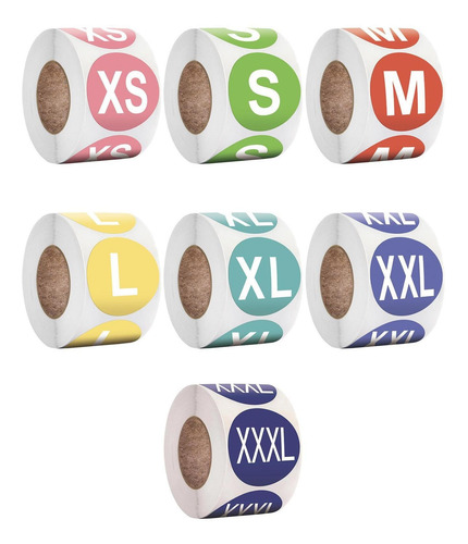 7pcs Clothing Size Stickers Labels Sizing Stickers For