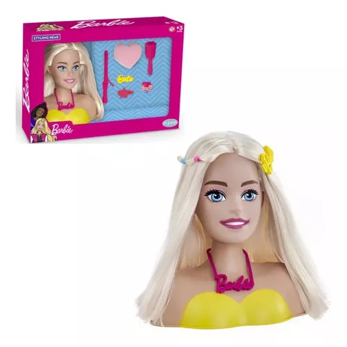 Boneca Barbie Styling Head Hair Busto Barbie Acessórios E maquiagem Mattel  - Ri Happy