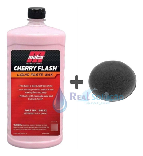 Cherry Flash Cera 946ml Malco + Aplicador Espuma 