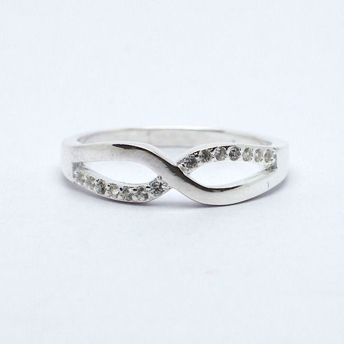 Anillo Infinito  En Plata 925 Y Zirconias . Inspira Joyas