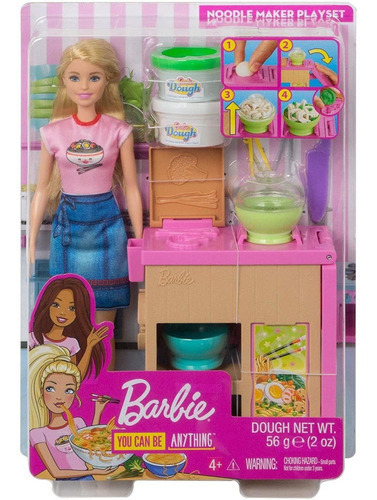 Boneca Barbie Cozinhando E Criando Estação De Macarrão