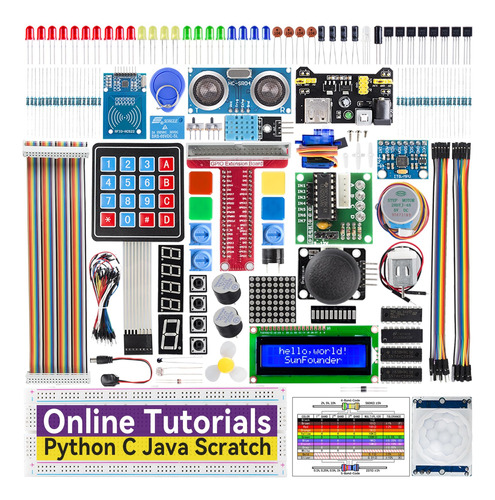 Sunfounder Kit De Inicio Para Raspberry Pi 5 4 B 3 B+ 400, .