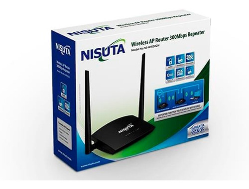 Router Repetidor Wifi Nisuta 300mbps 2 Antenas 5dbi Extensor