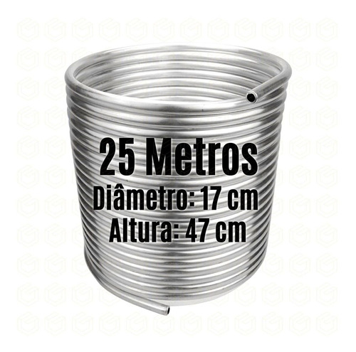 Serpentina Chopeira - Aluminio - 25 Metros X 17cm