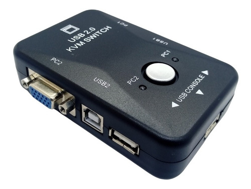 Imagen 3 de 5 de Switch Kvm Usb Vga 2 Puertos Monitor Teclado Impresora