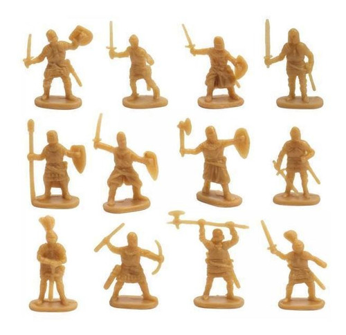 2 Hombres Juguetes Knight Figuras Pequeños Oro 2-3 Cm