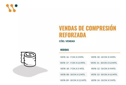 Venda Resistente Terapéutica Rodilla Post Operatoria 10x4.5m