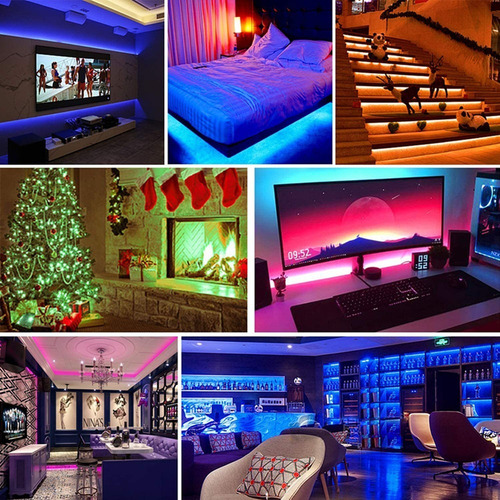 Imagen 5 de 9 de Tira De Luces Led Con Bluetooth Música Rgb 5050 Ip65