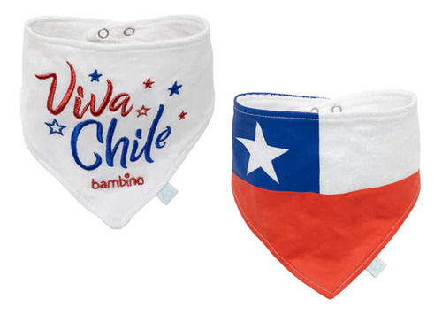 Set De 2 Baberos para Bebe Fiestas patrias Chile Bambino