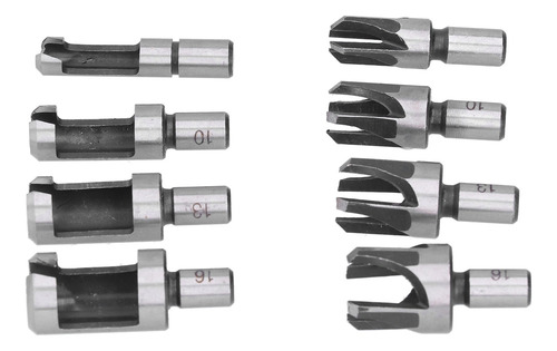 Broca For Tapones De Madera, 8 Piezas, Industrial, De Acero