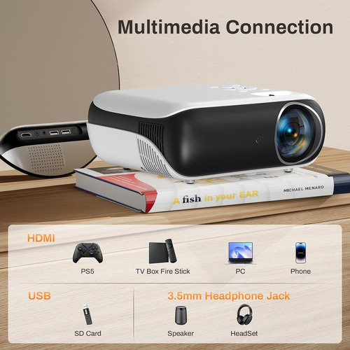 Proyector Bluetooth 1080p Nativo Con Wifi Bluetooth
