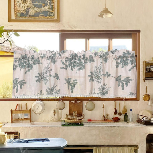 Cortina Cortina Decorativa Bolsillo De Varilla 54 X Pájaro