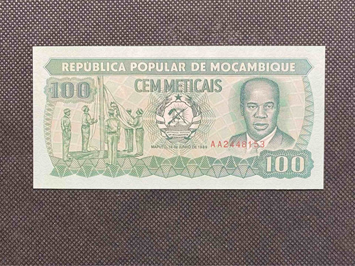 Imagen 2 de 4 de Mozambique - 100 Meticais - Año 1989 - P #130 - Mondlane