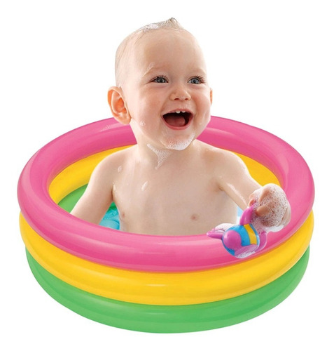 Piscina Inflable Para Bebes, Suelo Acolchado 61 Cm X 22cm