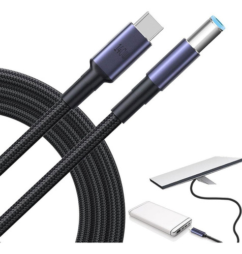 Cabo Para Ligar Usb-c Starlink Mini V4 Type-c Dc 140w Fast 2m Para PowerBank P/ Carro, Viagens, Portatil Athenix