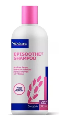 Shampoo Episoothe 500ml Cães E Gatos Hidrata Peles Sensíveis