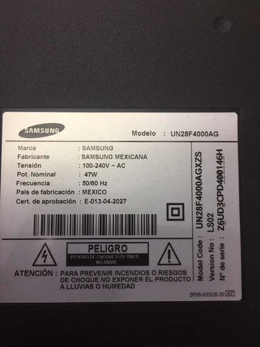 Tv Monitor Samsung 28 Un28f4000aga En Desarme