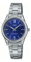 Comprar Reloj Casio Quartz Ltp-v005d-2b2 Mujer Fondo Azul Correa Plateado Bisel Plateado Fondo Azul LTP-V005D-2B2