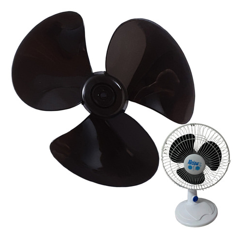 Hélice De Ventilador Ultra De 30cm E 3 Pás Preto Vento Forte