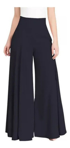 Pantalones De Mujer Casual Liso Elegante Cintura Alta Pierna