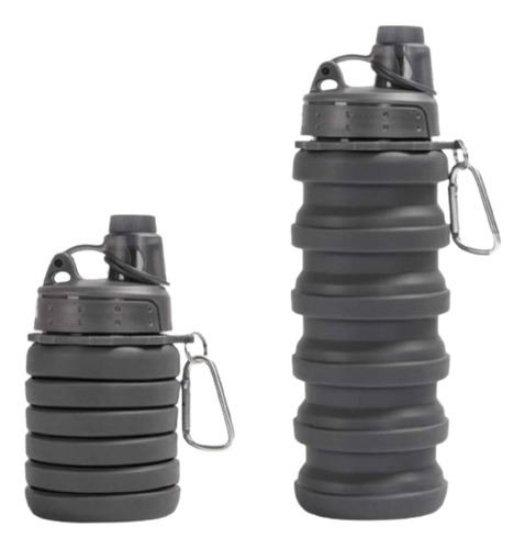 Termo Botella De Agua Plegable Silicona 500 Ml Gym Camping