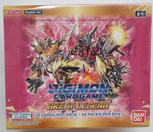 Digimon Card Game Caja De Boosters Bt04 Great Legend Nueva!!