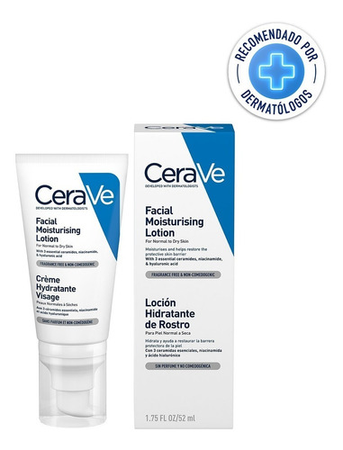 Loción Hidratante De Rostro Cerave Piel Normal/seca De 52ml