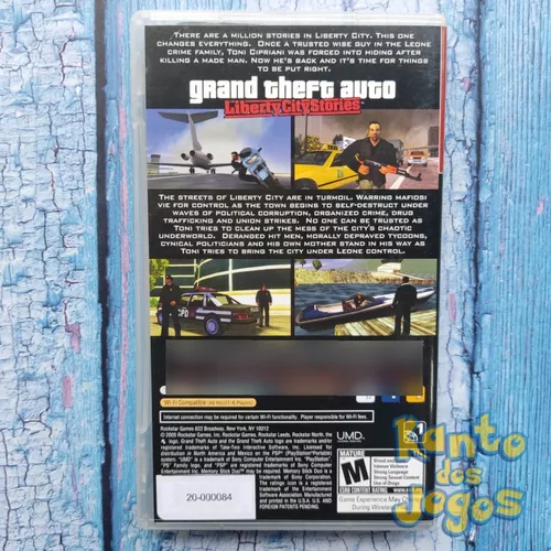 Jogo Grand Theft Auto Liberty City Stories - Psp - Usado*