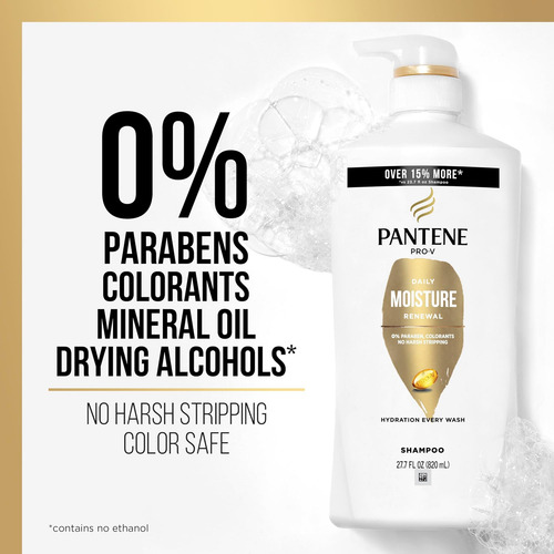 Shampoo De Renovação Diária De Umidade Pantene Com Para E