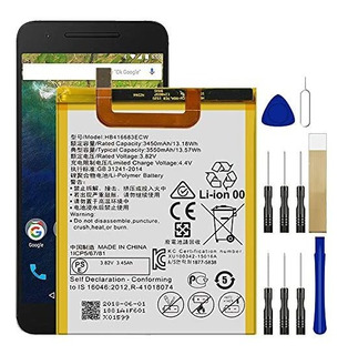 Para Huawei Google Nexus 6p H1512 Batería De Repuesto Hb4166