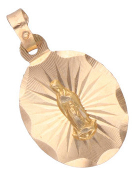 Medalla De 14k Oro Amarillo,  0.5 Gramos