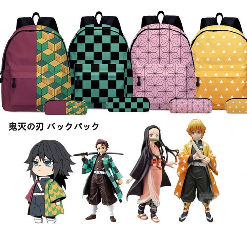 Mochila Anime Estudiantes Bolsas Demon Slayer Varios Modelos