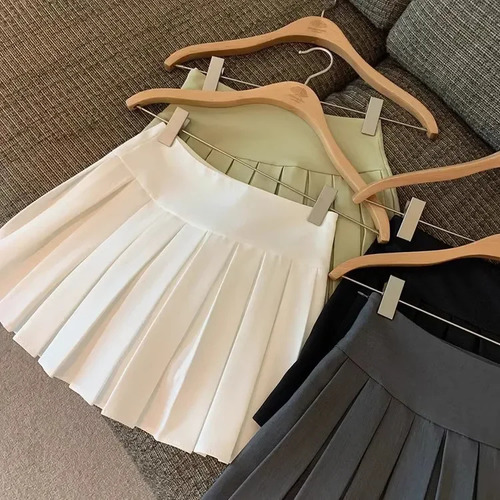 Minifalda Plisada En Forma De A Para Niñas, Estilo Escolar