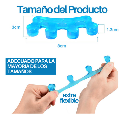 4 Pares Separador Dedos Silicona Corrector Juanetes Surtido