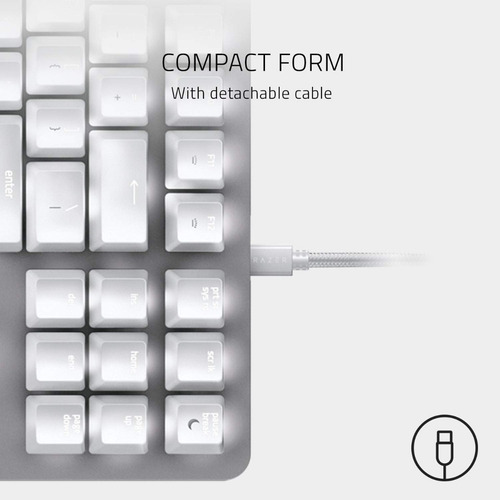 Imagen 3 de 7 de Teclado Mecanico Blackwidow Lite Mercury Blanco Orange Switc