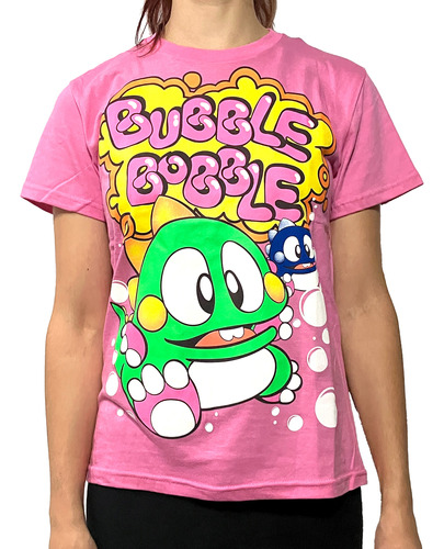 Remera Bubble Bobble Rosa Muy Lejano