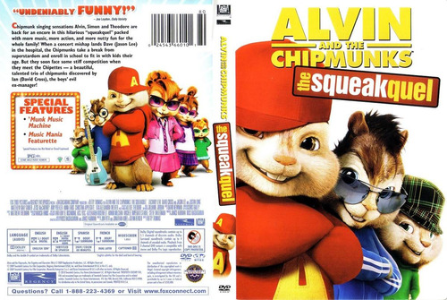 Dvd Lacrado Importado Alvin And The Chipmunks The Squeakquel