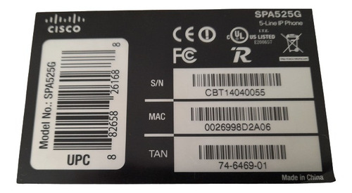 Imagen 6 de 8 de Teléfono Cisco Ip Sip Poe Spa525g Nuevo. Envío Gratis