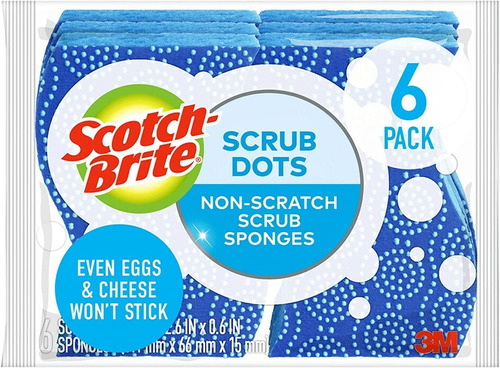 Scotch-brite Scrub Dots Non-scratch Scrub 6 Esponjas