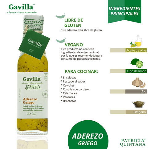 Aderezo Griego Gavilla Patricia Quintana 250 G