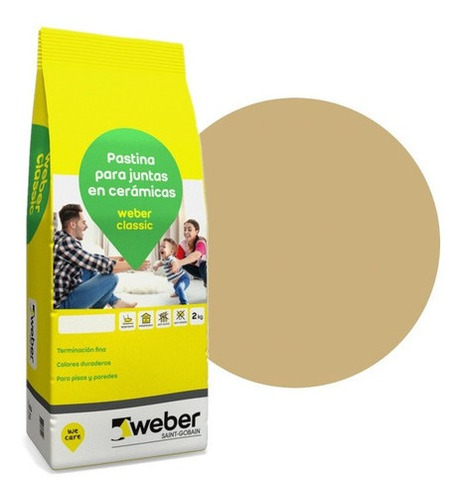 Pastina Juntas Ceramicas Weber Color Classic Beige X 2 Kg.