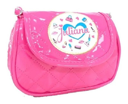 Mini Bolso Cartera Rosa Con Cadena De Perlas Juliana E.full