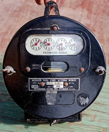 Medidor Electrico Westinghouse Antiguo Reliquia Estancia 