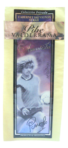 Etiqueta De Vino Pibe Valderrama (coleccionable!)