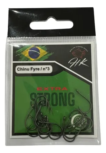 Anzol Hk Kit 4 Cartelas Com 15 Unid Cada N 3-4-5-6 Reforcado