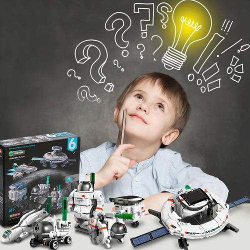 Juguete Educativo Robot Stem Con Energía Solar 6 En 1 Regalo
