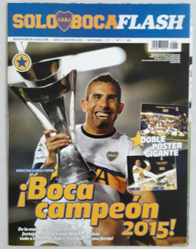 Solo Boca Flash N° 5 Reviposter Boca Campeon 2015 Tevez