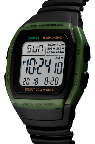 Reloj Hombre Skmei 1278 Digital Alarma Fecha Cronometro