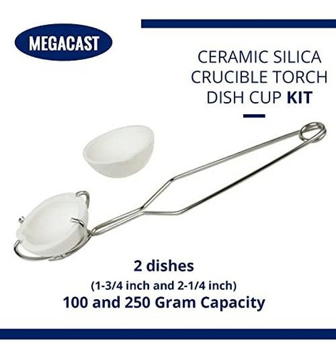 Juego De 2 Tazas Megacast Para Crisol De Cerámica Fundida, T